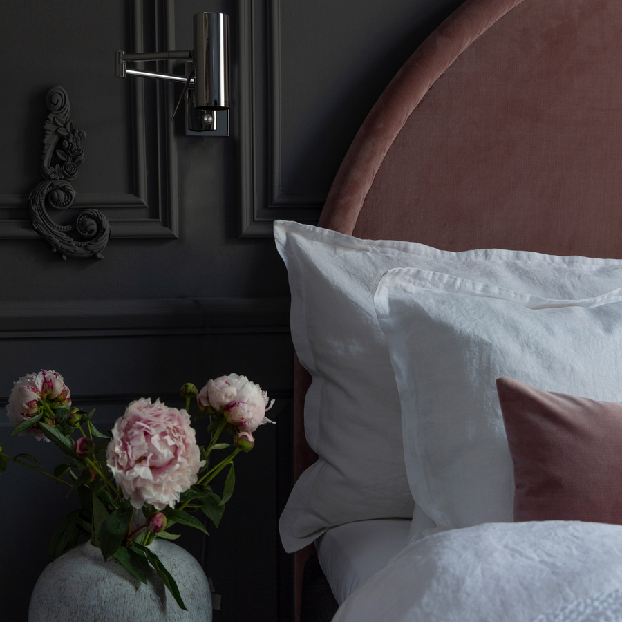 Headboard | Luna - Velvet Fabric Pink | Mille Notti