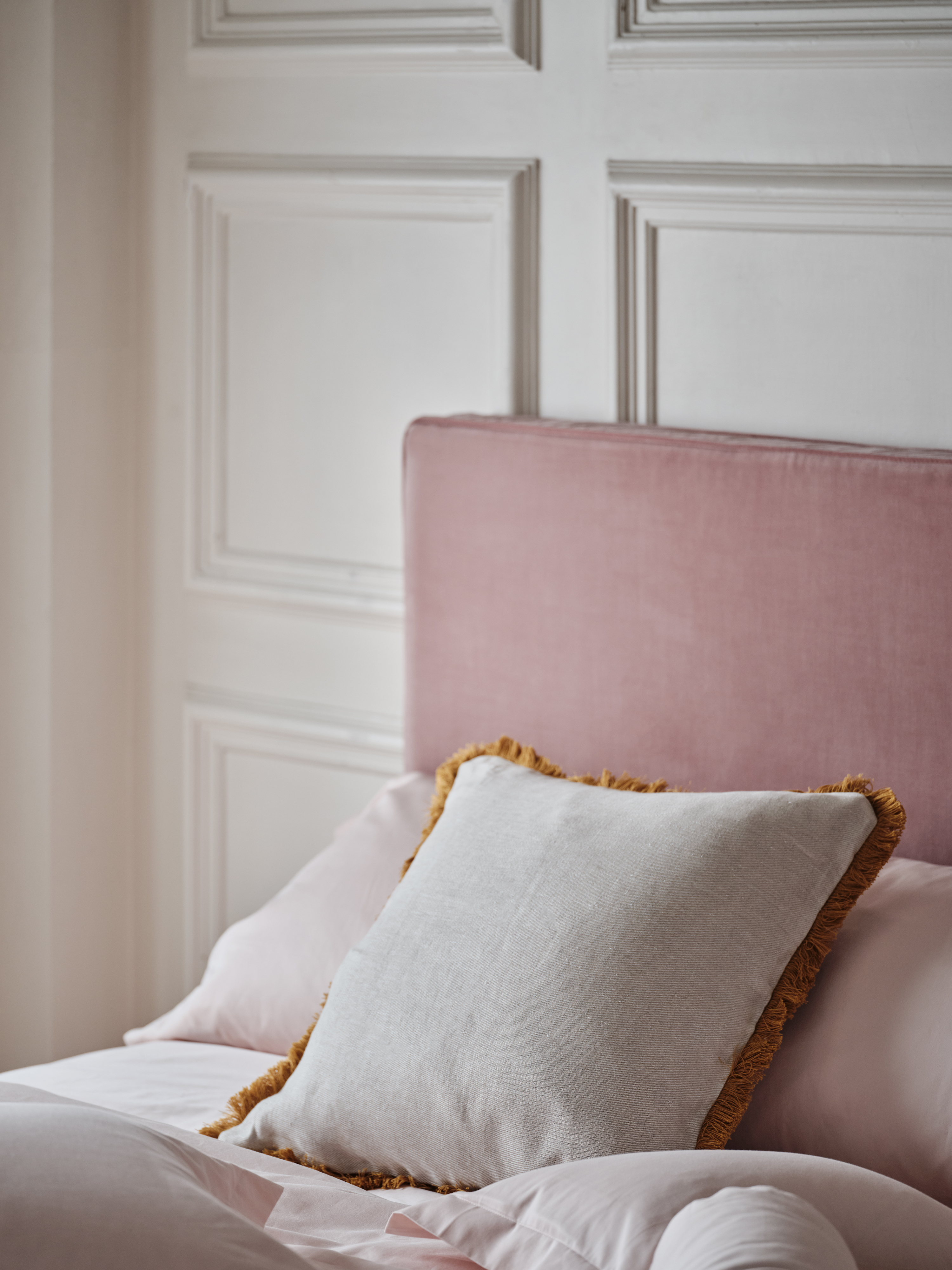Mille Notti Pienza Kuddfodral Beige/Gul Lin