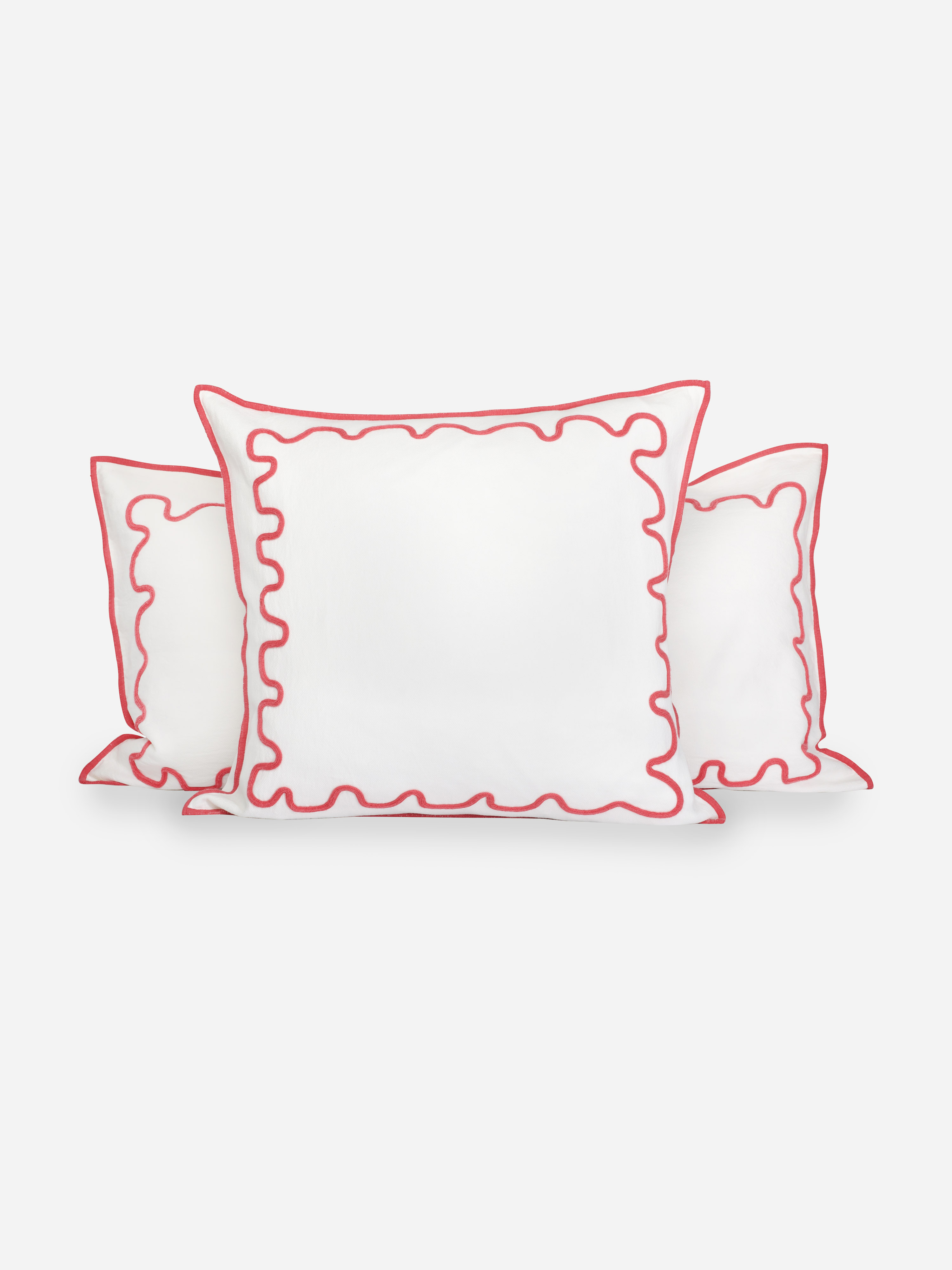 Mille Notti Cecina Kuddfodral Offwhite/Rosa Bomull