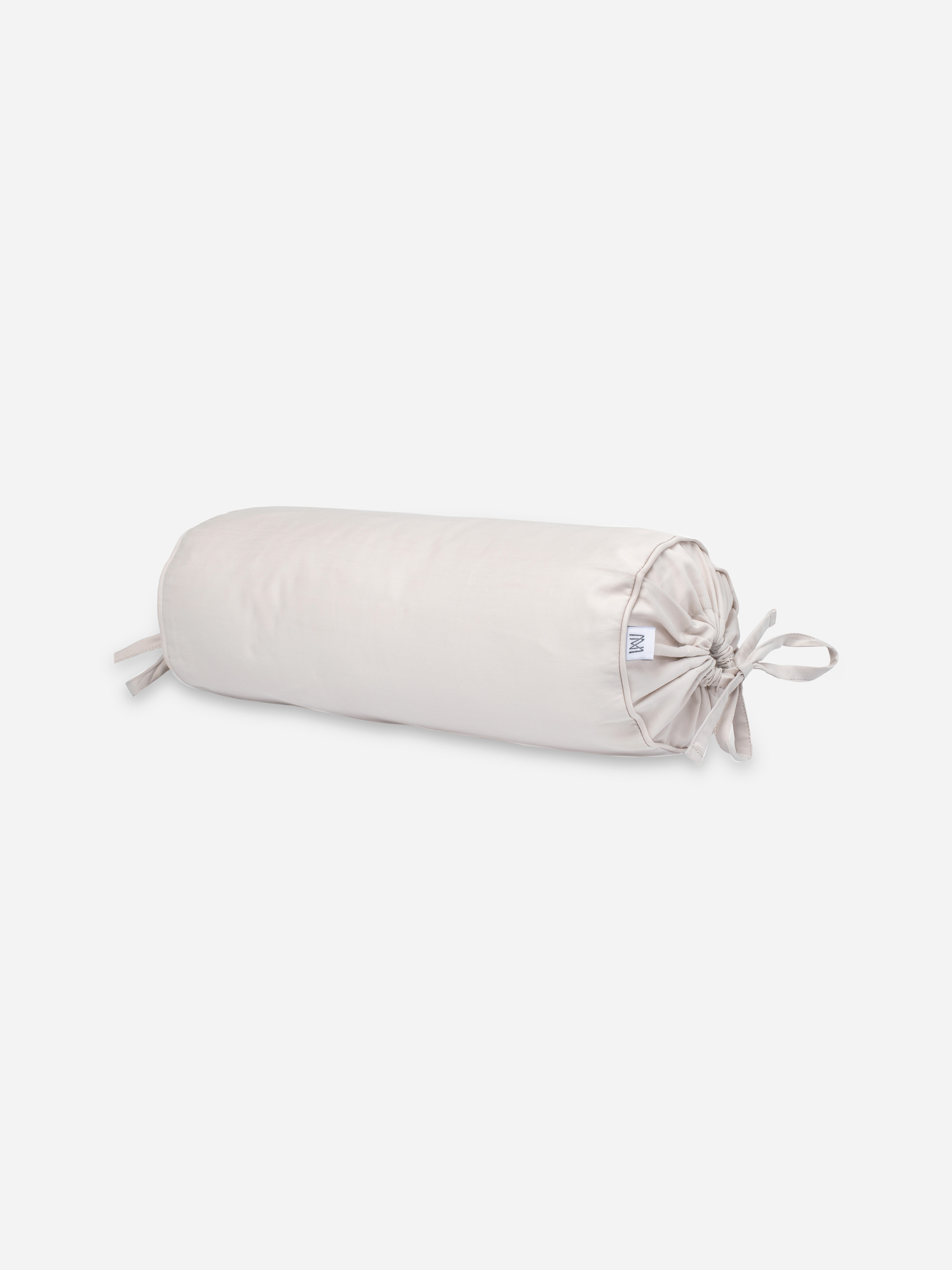 Mille Notti Satina Pillowcase Bolster Sand Sand Sateen